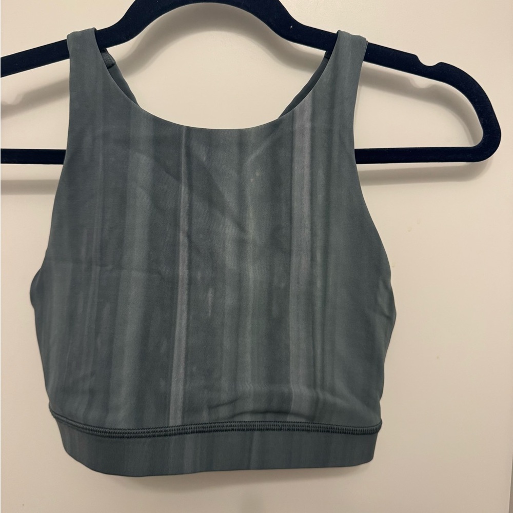 lululemon athletica Gray Striped Women's Top